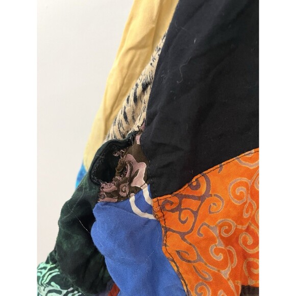 We Be Bop 2XL Funky Oversize Patchwork Swirl Groovy Animal Print Flora 90s Shirt - Picture 7 of 10